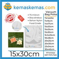 Gambar 15x30 Plastik Vakum Vacuum Vacum Sealer Bag Makanan Polos Plain - Standard dari Kemaskemas undefined 1 Tokopedia