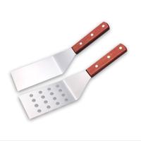 Gambar Kape Bengkok PERSEGI BESAR teppanyaki crepes Stainless Gagang Kayu - Bolong dari SeekNDeal undefined 2 Tokopedia