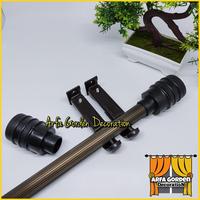 Gambar Besi Gorden Tiang Gorden Batang Gorden Fullset Minimalis silinder - Gold Polos, 50cm Komplit dari Arfa gorden decoration undefined 3 Tokopedia