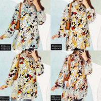Gambar atasan wanita kemeja mickey mouse lengan panjang dari Tjuan Fashion undefined 1 Tokopedia
