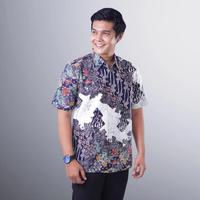 Gambar baju batik maza pria lengan pendek cap tulis kombinasi modern premium - S dari Sinar Batik 86 undefined 1 Tokopedia