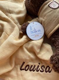Gambar Muslin Swaddle/BEDONG Premium (CUSTOM NAMA FREE) - Biru dari Willow and bears undefined 1 Tokopedia