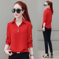 Gambar blouse wanita import baju wanita lengan panjang chiffon plus size dari blouse import korea undefined 4 Tokopedia