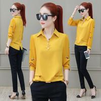 Gambar blouse wanita import baju wanita lengan panjang chiffon plus size dari blouse import korea undefined 3 Tokopedia