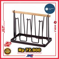 Gambar Rak Gelas Gantung Tempat Peniris Cangkir Cup Holder 6 Slot - Putih, Gantungan Kayu dari AllMarketItems undefined 1 Tokopedia