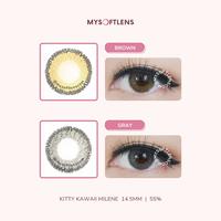 Gambar Softlens Kitty Kawaii Milene Gray Brown Original MySoftlens dari MySoftlens undefined 1 Tokopedia