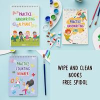 Gambar Wipe and Clean Book/ Buku Aktivitas Anak/ Buku Belajar Menulis - Alphabet dari ideea project undefined 1 Tokopedia