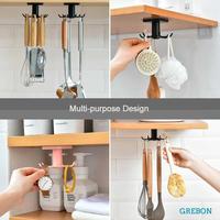 Gambar Rak Gantungan Peralatan Dapur 6 Hook Rak Gantung Barang Serbaguna E008 - Gray dari TORAJAA STORE undefined 2 Tokopedia