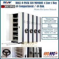 Gambar Roll O Pack San Monroe 4 Line 1 Bay, Mobile File 48 Compartment / Rak dari IBAD OFFICE SUPPLIES undefined 1 Tokopedia