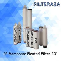 Gambar PP Membrane Pleated Filter Cartridge 20 inch Absolute Filter DOE - DOE 0.22um dari FilterAza undefined 1 Tokopedia