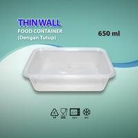 Gambar THINWALL 1500/1000/750/650 ML BENING / KOTAK MAKAN - 650 ML dari District Permata 626 undefined 4 Tokopedia