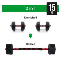 Gambar PROMO ALAT FITNESS berkualitas dumbel Set 2 in 1 F204 15Kg BARBEL dari Cahaya Negeri Official undefined 1 Tokopedia