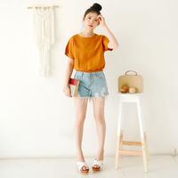 Gambar TOP FASHION / ATASAN WANITA / PAKAIAN / BLOUSE / POLOS LINEN - A009 - Kuning dari JWJ Shop undefined 3 Tokopedia