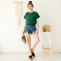Gambar TOP FASHION / ATASAN WANITA / PAKAIAN / BLOUSE / POLOS LINEN - A009 - Kuning dari JWJ Shop undefined 4 Tokopedia