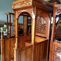 Gambar mimbar masjid kayu jati minimalis dari lumintupas undefined 3 Tokopedia