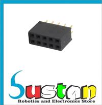 Gambar HEADER FEMALE 2X5 10P 2.54MM DOUBLE ROW STRIGHT PIN 2X5 PITCH PCB dari bustanrobot undefined 3 Tokopedia