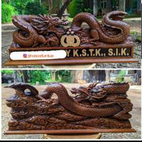 Gambar Papan Nama Ukiran Relief Naga Liong Custom Nama dari Galeri Karya Seni undefined 2 Tokopedia