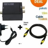 Gambar AUDIO DIGITAL TO ANALOG+ KABEL LASER TOSLINK dari Xll Yoss undefined 2 Tokopedia