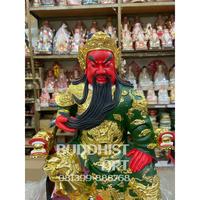 Gambar Dewa kwan Kong Guan Yu duduk pegang jenggot 16 inch fiber dari Toko sun lie_NEW undefined 2 Tokopedia