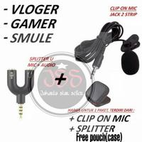 Gambar Paket Youtuber / Vlogger / Splitter U / Mic Clip On 3,5mm / Smule dari Jakarta Star Seller undefined 3 Tokopedia