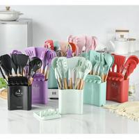 Gambar Square Bucket Utensil Set 13pcs spatula sutil silicone - Ungu dari Galeri Noar undefined 1 Tokopedia