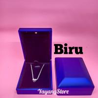 Gambar Kotak Perhiasan Kalung / Necklace Box Tempat Kalung Perhiasan LED - Biru dari Pranatan Store undefined 3 Tokopedia