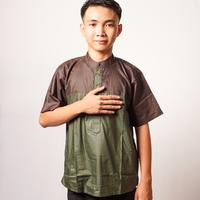 Gambar baju koko dewasa murah lengan pendek - hijau-hitam, S dari fariyana-store undefined 2 Tokopedia