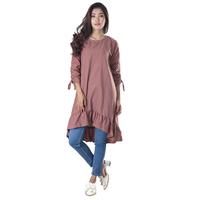 Gambar Baju Atasan Wanita Terbaru Tunik Muslim Cocok Buat Lebaran - M, Coklat Pink dari apasajaid undefined 3 Tokopedia
