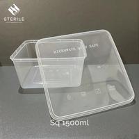 Gambar Kotak makan plastik 1500 ml Persegi / thinwall 1500 ml SQ /kotak makan dari Sterile ID undefined 1 Tokopedia