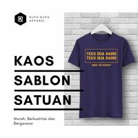 Gambar [COD]Kaos sablon satuan custom dua baris murah - L, Hitam dari Rupa&#39;Rupa_KaosDistro_BDG undefined 1 Tokopedia