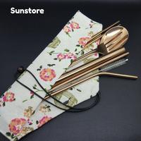 Gambar Set 8 pcs Sedotan Sendok Garpu Sumpit Stainless Warna Dan Pouch Unik - SILVER dari Sun Store Bandung undefined 3 Tokopedia