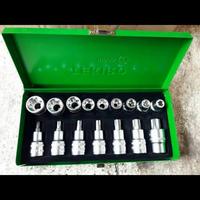 Gambar Tekiro kunci sock bintang dan L bintang set 16 pcs Dr 1/2" inch dari Teknik Tools Glodok undefined 2 Tokopedia