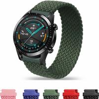 Gambar STRAP HUAWEI WATCH GT1 GT2 GT 1 2 46MM NYLON NILON FABRIC BRAIDED 22MM - GREEN, SIZE L dari Jktmanshop undefined 1 Tokopedia