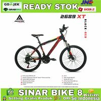 Gambar Sepeda Gunung 24 Inch AVIATOR 2689 XT 3 x 8 Speed Disc Brake - Black Orange dari Toko Sepeda Sinar Bike 8 undefined 3 Tokopedia