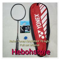 Gambar Free pasang Raket badminton YONEX NANORAY 70 LIGHT+Tas+Senar+Grip ORI dari Hebohstore undefined 1 Tokopedia