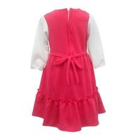 Gambar Two Mix Dress Anak Perempuan Lengan Panjang Bahan Kaos Scuba 4126 Baju Motif Fashion - Pink Muda, 3 dari Two mix undefined 4 Tokopedia