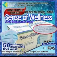 Gambar masker sense of welness box biru dgn emboss dari Cimul Cemil undefined 4 Tokopedia