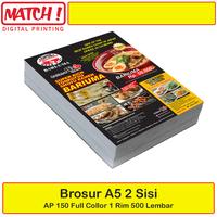 Gambar Cetak Brosur ( A5, AP 150g) 2 sisi, Full Colour (2) dari Match Digital Printing undefined 1 Tokopedia