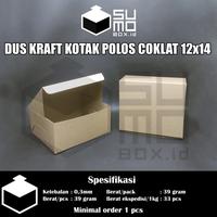 Gambar Dus Snack KRAFT COKLAT 12x14 12x16 / Box GS Kue Roti Polos [ECERAN] - 12x14 COKLAT dari sumoboxid undefined 4 Tokopedia