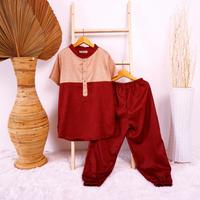 Gambar Setelan baju koko anak al fatir - burgundy, 6 thn dari bilkids shop undefined 5 Tokopedia
