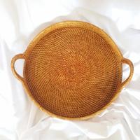 Gambar Nampan rotan diameter 35cm tray rattan kerajinan tangan dari Lombok Authentic undefined 4 Tokopedia