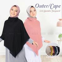 Gambar Outer Cape Veil Spandek Jacquard - Khaky lis Marun dari Fashion Gamis Hijab undefined 1 Tokopedia