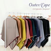 Gambar Outer Cape Veil Spandek Jacquard - Khaky lis Marun dari Fashion Gamis Hijab undefined 3 Tokopedia
