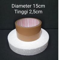Gambar Ukuran 8, 10, 12, 14, 15cm Tinggi 1 s/d 5.5cm Dummy Cake Styrofoam - Bulat Dia 15cm, Tinggi 2cm dari Ken-Z Dummy Styrofoam undefined 5 Tokopedia
