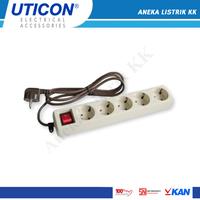 Gambar UTICON ST1582 STOP KONTAK LOBANG 5 PLUS + KABEL 1,5M ST 1582 Lubang 5 - WITH BubbleWrap dari Aneka Listrik KK undefined 1 Tokopedia