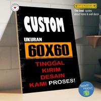 Gambar Hiasan Dinding Custom 60x60 pajangan dinding Kamar Desain sendiri dari homedecor penawarna undefined 1 Tokopedia