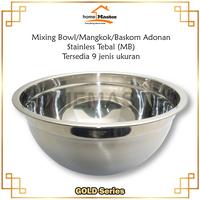 Gambar Mixing/Salad Bowl/Mangkok/Baskom Adonan Stainless Tebal 28 Cm MB28 dari HomemasterShop undefined 2 Tokopedia