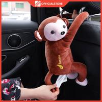 Gambar Kotak Tissue Monyet Gantung / Boneka Tempat Tisu Mobil / Arm Rest - Cokelat dari KanagaraStore undefined 1 Tokopedia