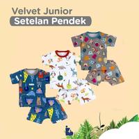 Gambar VELVET JUNIOR Pakaian Cotton Full Bergambar Set Celana Pendek Anak - MOTIF CEWE, LB dari MJ Baby Store undefined 5 Tokopedia