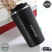 Gambar Tumbler Thermos Coffee Botol Minum Mug Stainless Steel 380 ml - Hitam dari Okunoshima Store undefined 1 Tokopedia